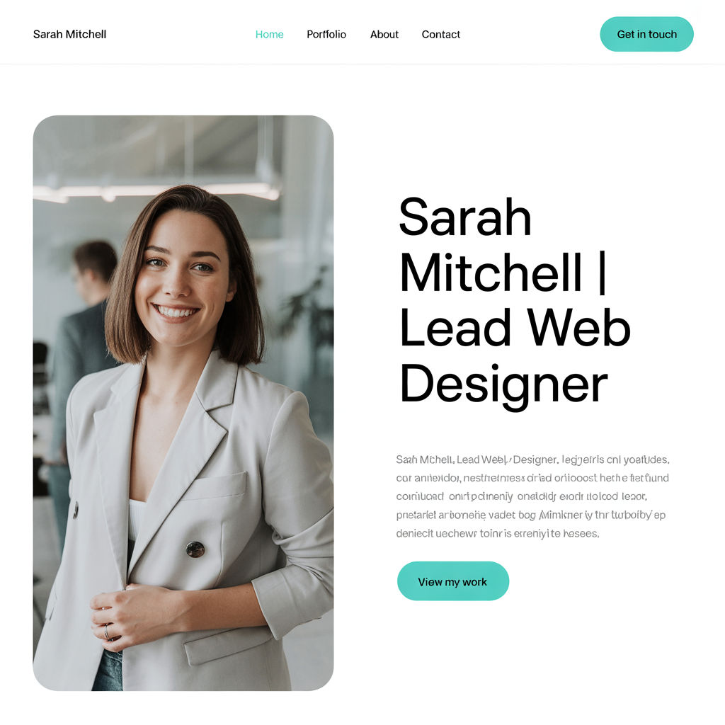 Sarah Mitchell - Lead Web Designer